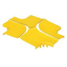 PANDUIT OPTIONAL SPLIT COVER FOR THE FOUR WAY CROSS FITTING YELLOW