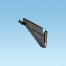 BLACK POWDER COATED BRACKET USED TO SUPPORT THE 12 INCH (305MM) WIDE WYR-GRID PATHWAY ALONG A WALL