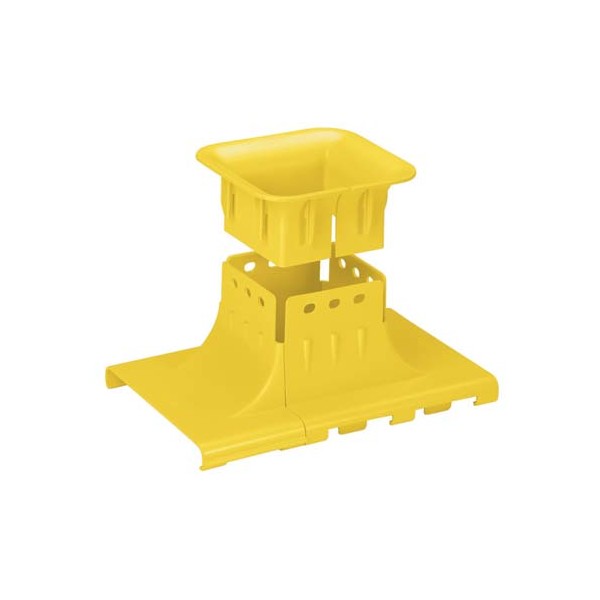 PANDUIT 6X4 UPSPOUT FITTING FOR CABLE TO BE DIRECTED UPWARD OUT OF THE CHANNEL DEPLOYED IN UNDERFLOOR INSTALLATIONS YELLOW