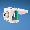 PANDUIT NETKEY KEYSTONE MODULE SUPPLIED WITH RCA PUNCHDOWN CONNECTOR -INSERT OFF WHITE - IN BLACK